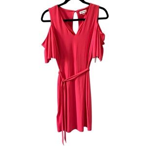 Calvin Klein cold shoulder melon color sheath women’s dress size 2  NWOT boxBA
